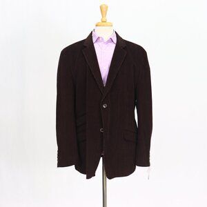Andrew Fezza 50R Brown Blazer Sport Coat Jacket 2-Button Solid Y614